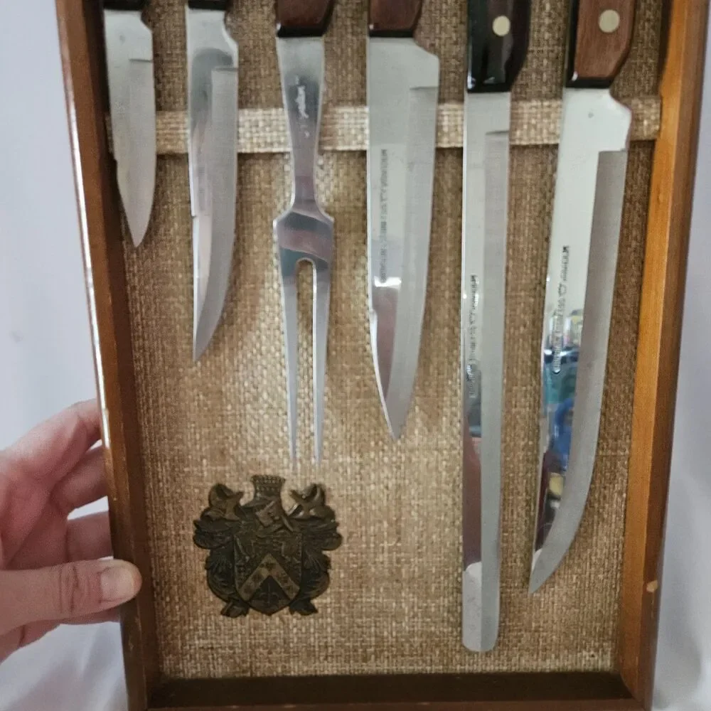 Vintage Royalton Hanging Knife Collection with Hanging Board w Magnetic Strip